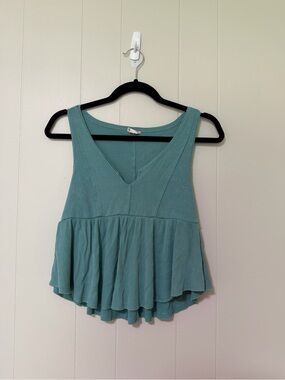 Hem & Thread Seafoam V-Neck Flared Tank